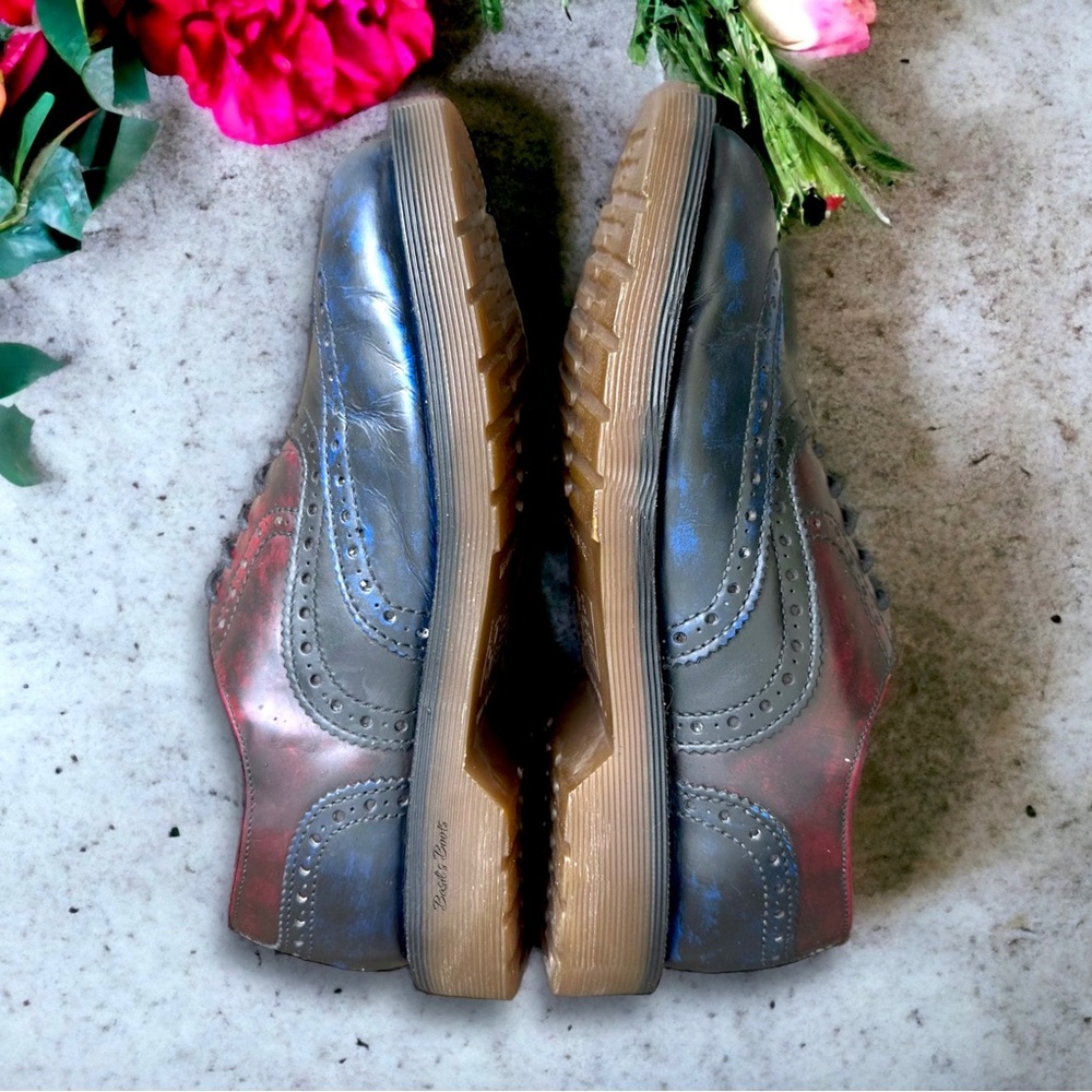 SOLDVintage Dr. Martens X Na Na Collab MIE Brogue Red Black & Blue UK6/USM7/USL8 - Picture 7 of 10